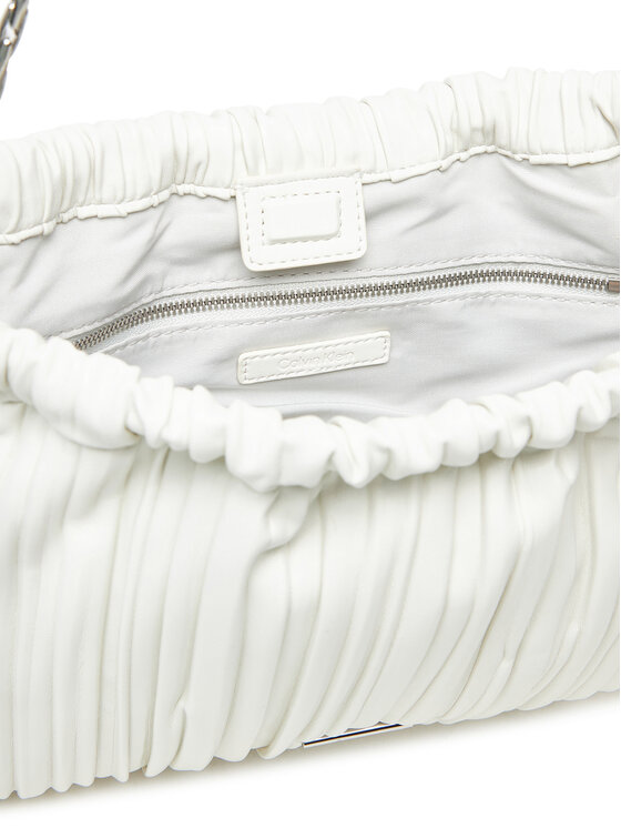 Calvin Klein Calvin Klein Torbica Drawstring Plisse Crossbody LV04F3076G Bijela