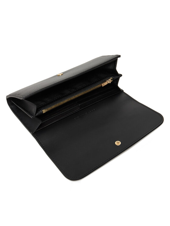 Tommy Hilfiger Tommy Hilfiger Голям дамски портфейл Th Flag Lrg Flap AW0AW17734 Черен