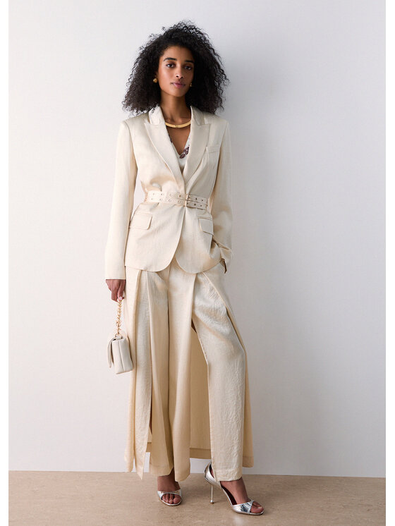 Liu Jo Liu Jo Giacca da abito CA6146T450AP9572 Crema Regular Fit