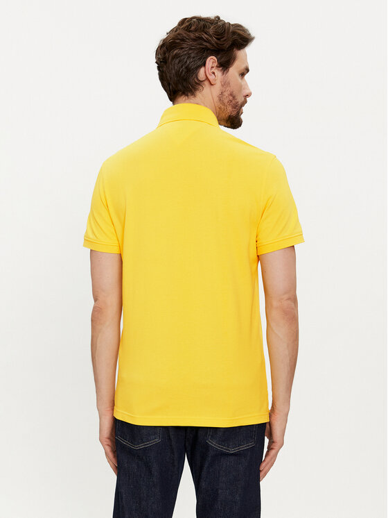 Tommy Hilfiger Tommy Hilfiger Тениска с яка и копчета 1985 MW0MW17770 Жълт Regular Fit