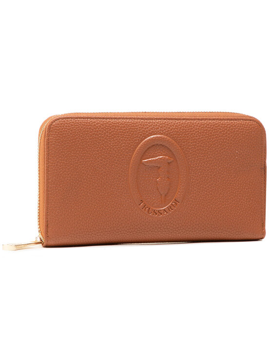 Trussardi Trussardi Denarnica Pre Iris Zip Around 75W00286 Rjava