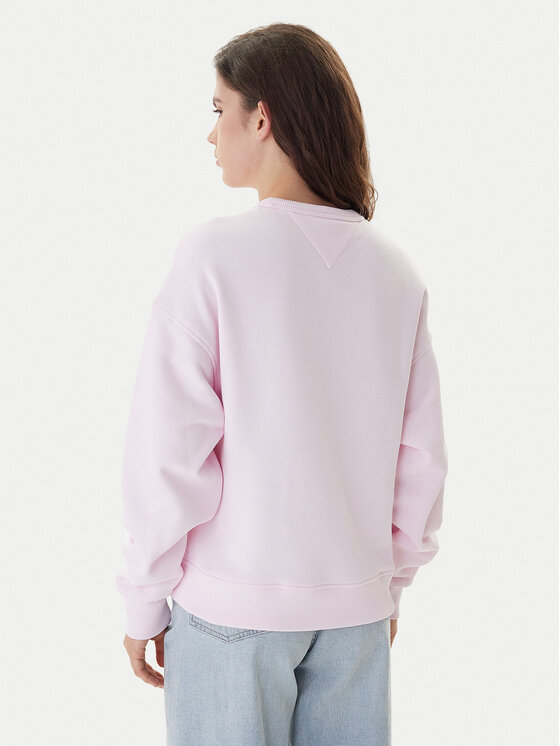 Tommy Jeans Tommy Jeans Mikina Badge DW0DW17325 Růžová Boxy Fit