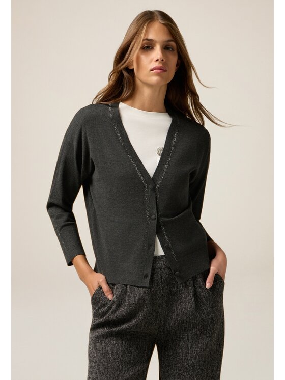 Oltre Oltre Cardigan M292J005026N023 Grigio Slim Fit