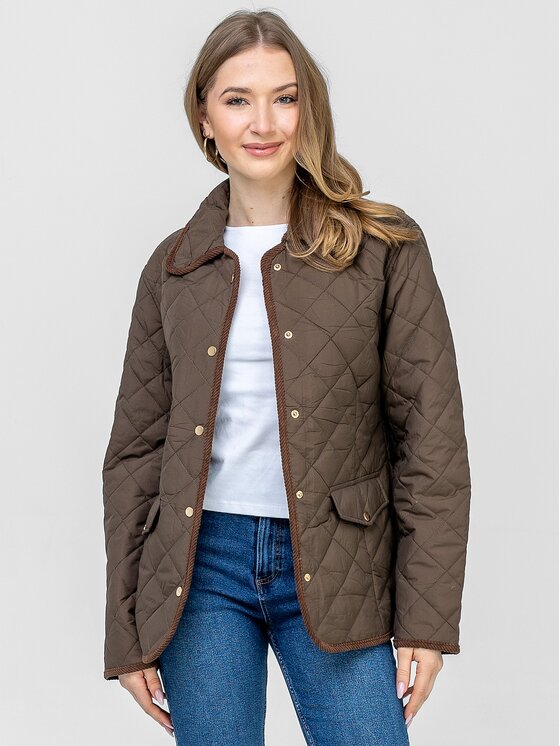 Perso Perso Kurtka przejściowa BLE260882F Brązowy Regular Fit