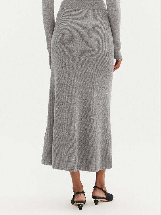 Max Mara Leisure Max Mara Leisure Spódnica midi Agile 2426306028 Szary Regular Fit