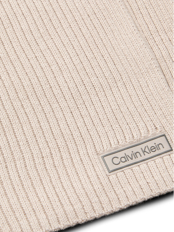 Calvin Klein Calvin Klein Šal Patch Chunky Rib Cotton Scarf LV04D8055G Bež