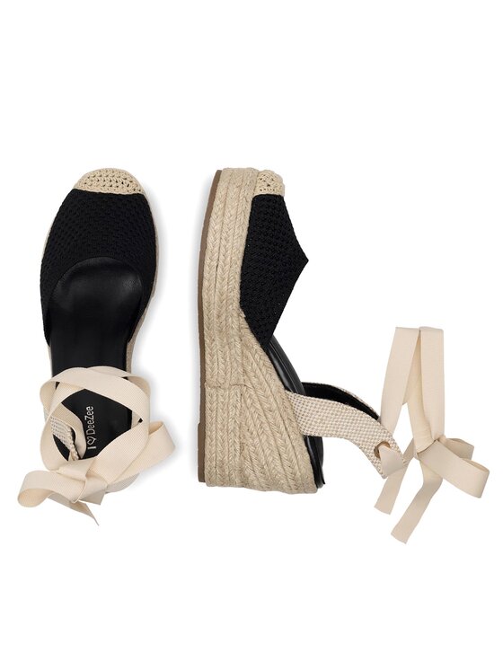 DeeZee DeeZee Espadrilles WS2509-001 Fekete