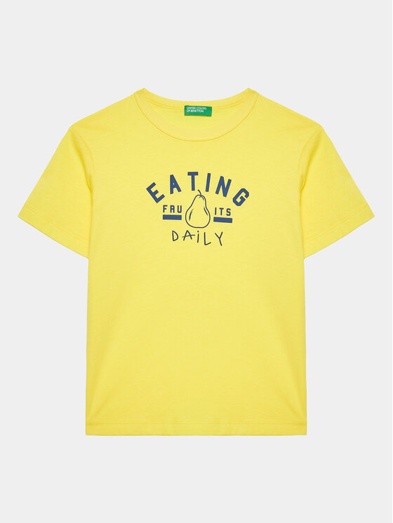 United Colors Of Benetton United Colors Of Benetton T-särk 3096G109K Kollane Regular Fit