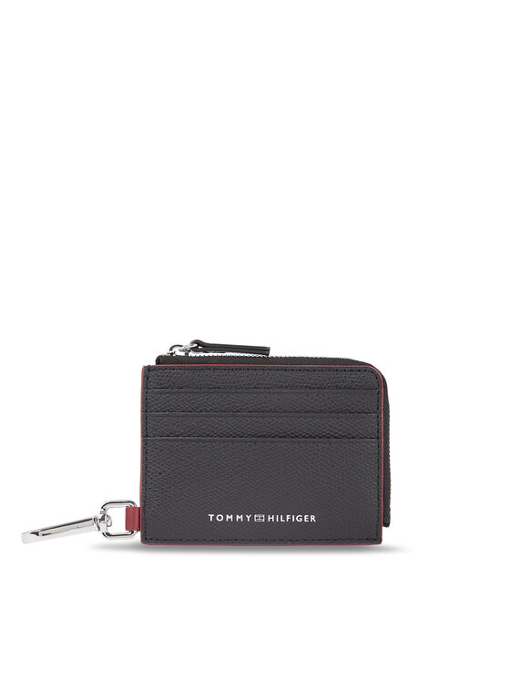 Tommy Hilfiger Portafoglio da uomo Th Struc Leather Cc With Zip AM0AM11939 Nero Modivo