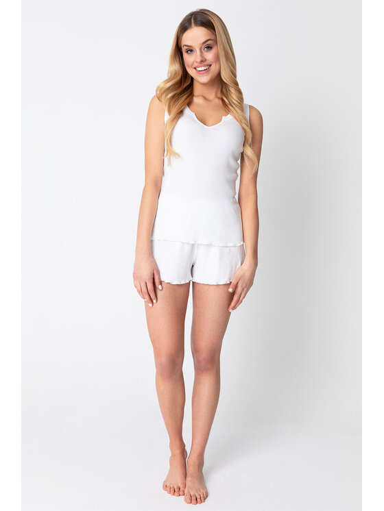 LaLupa LaLupa Piżama LA147 Écru Comfort Fit