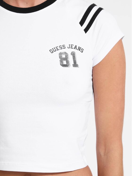 Guess Jeans Guess Jeans T-Shirt 175483 Bílá Classic Fit