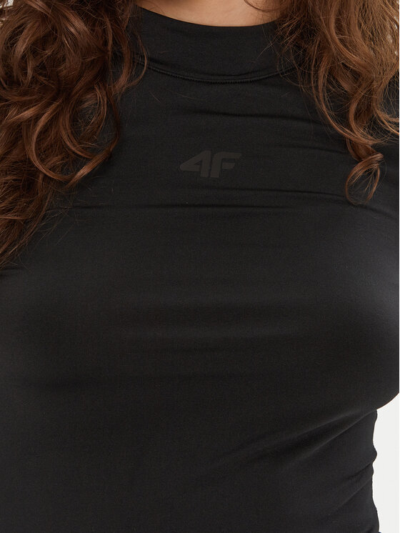 4F 4F Termoaktyvus apatinis trikotažas, viršus 4FWAW24UBRUF074 Juoda Slim Fit