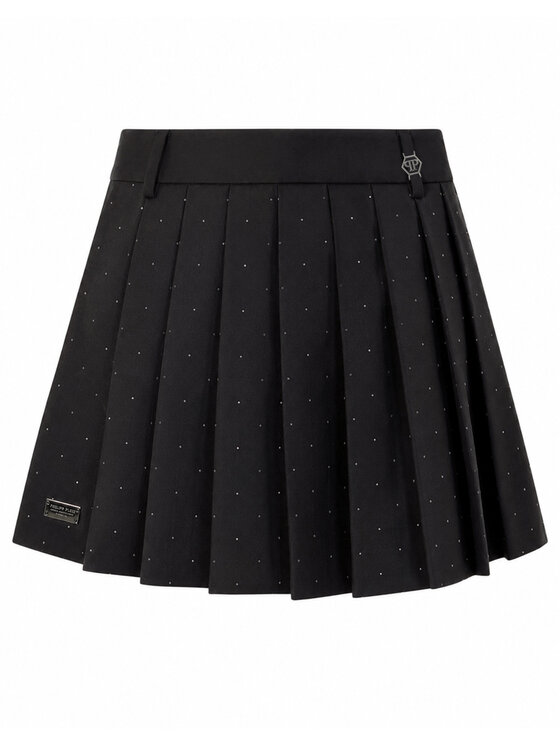 PHILIPP PLEIN PHILIPP PLEIN Spódnica mini 31569 Czarny Slim Fit