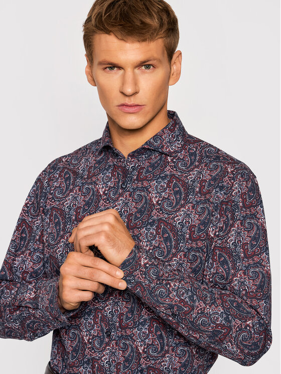 JOOP! JOOP! Marškiniai 17 Jsh-110Pejos-W 30028628 Tamsiai mėlyna Slim Fit