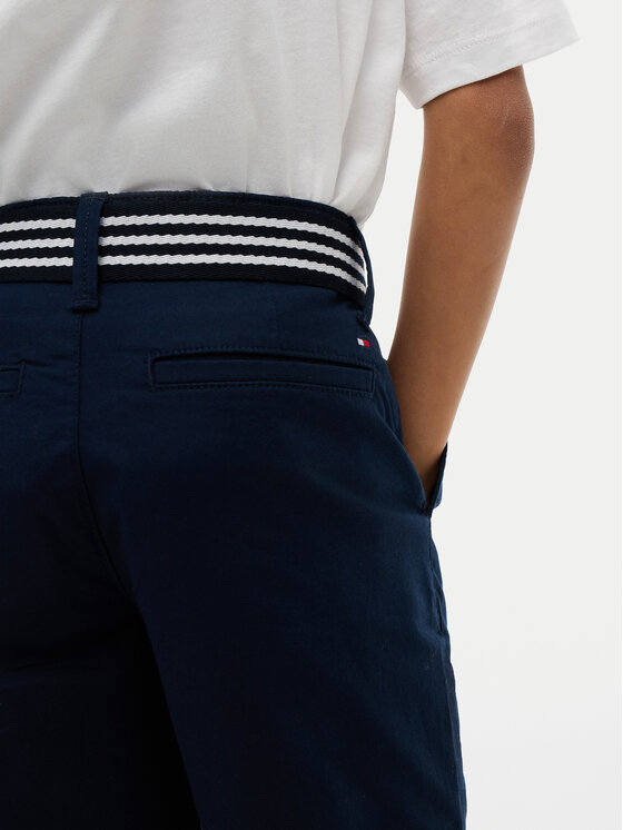 Tommy Hilfiger Tommy Hilfiger Bavlnené šortky Essential KB0KB10246 Tmavomodrá Loose Fit