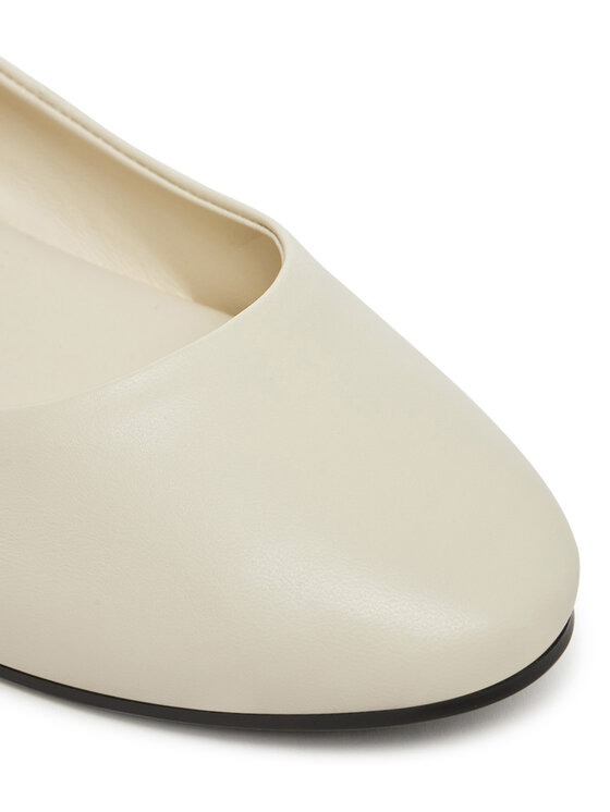Calvin Klein Calvin Klein Balerinke Flat Mary Jane - Lth HW0HW02341 Écru