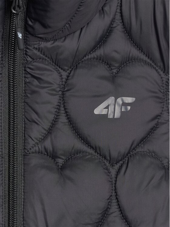 4F 4F Kamizelka OUTERWEAR Czarny Oversize
