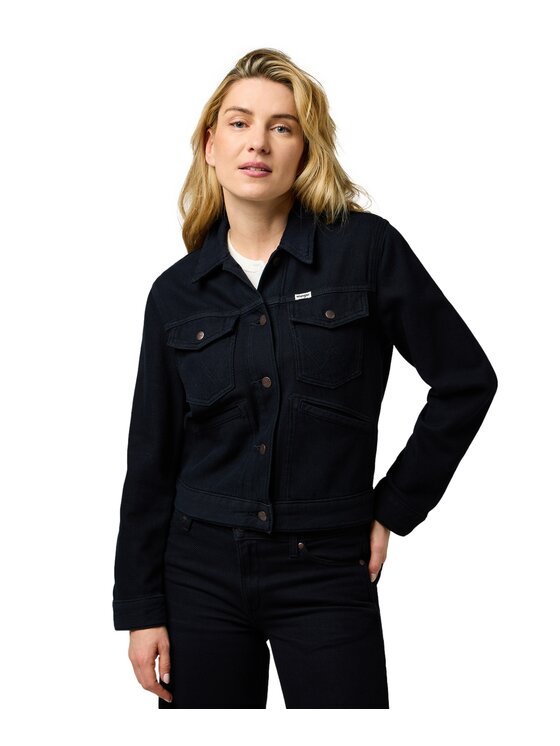 Wrangler Wrangler Kurtka jeansowa 112370807 Czarny Regular Fit