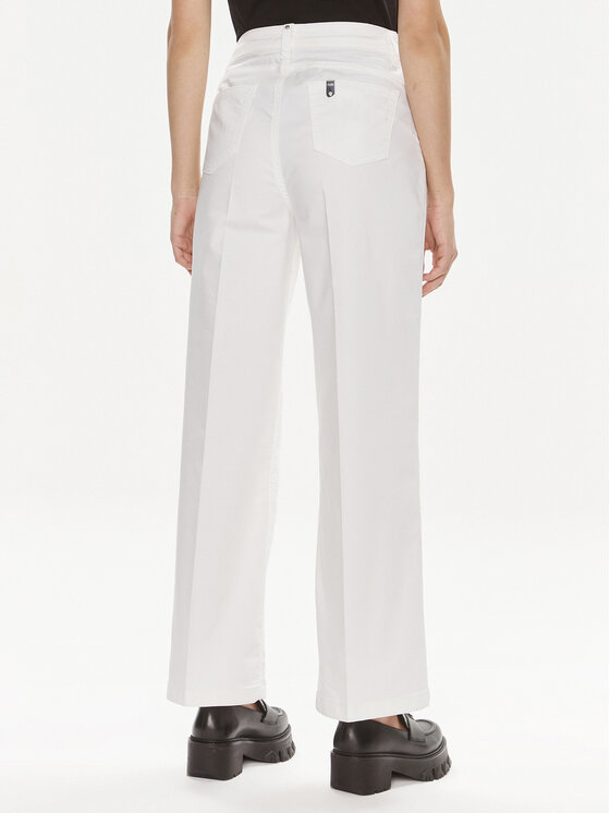 Liu Jo Liu Jo Παντελόνι υφασμάτινο MA4276 T7144 Λευκό Relaxed Fit