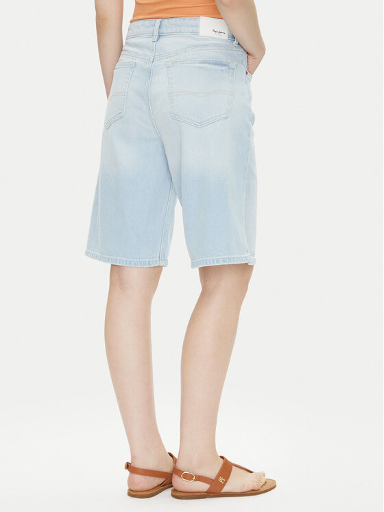 Pepe Jeans Pepe Jeans Džínové šortky PL801176 Modrá Loose Fit