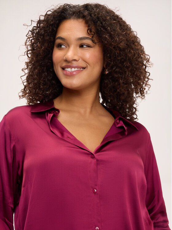 Fiorella Rubino Fiorella Rubino Koszula 500YT001679N036 Bordowy Regular Fit