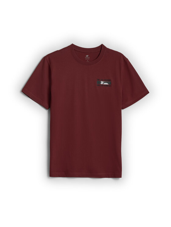 4F 4F T-Shirt STUDIO 4F Brązowy Regular Fit