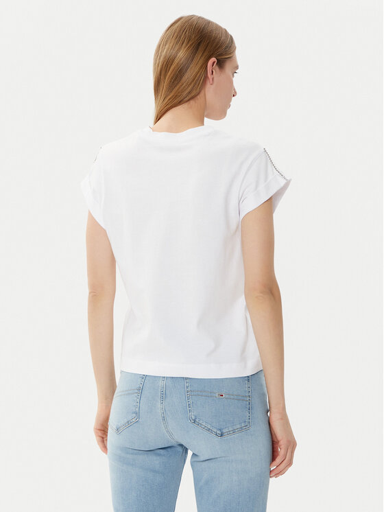 Guess Guess Marškinėliai W5RI06 I3Z14 Balta Regular Fit