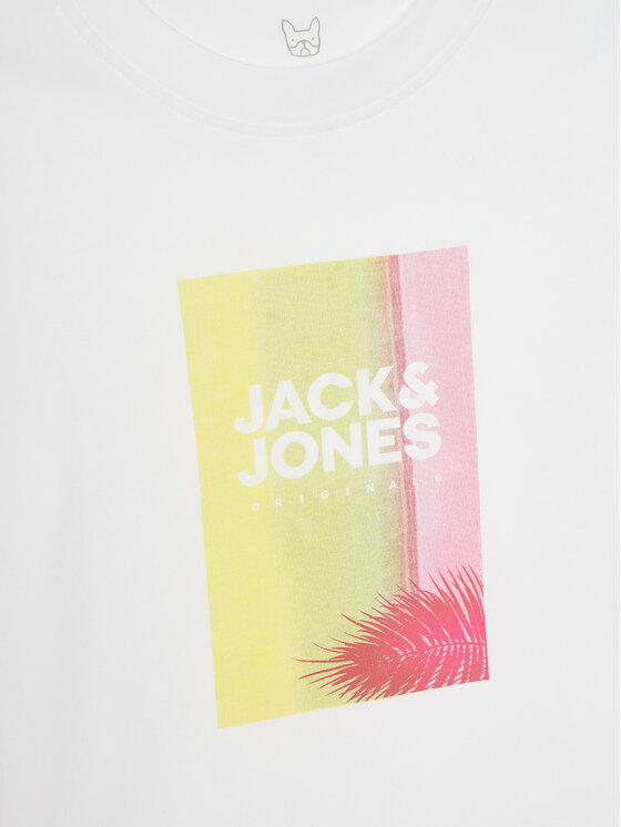 Jack & Jones Junior Jack & Jones Junior T-Shirt Varenna 12278349 Biały Regular Fit