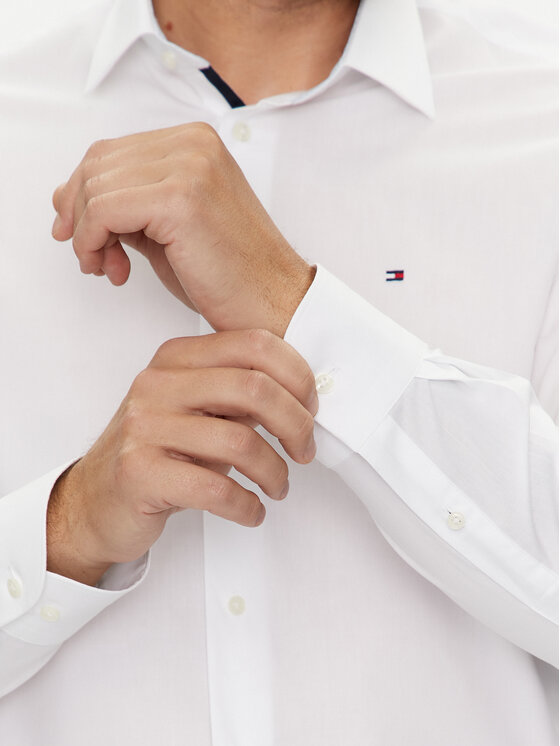 Tommy Hilfiger Tommy Hilfiger Marškiniai MW0MW35810 Balta Regular Fit