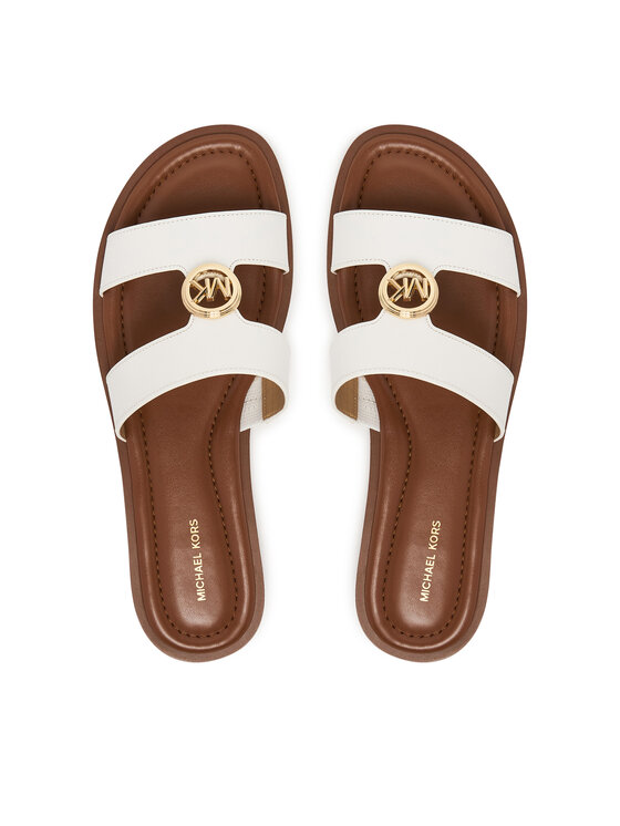 MICHAEL Michael Kors MICHAEL Michael Kors Şlapi Ering Flat 40S6ERFS2L Alb