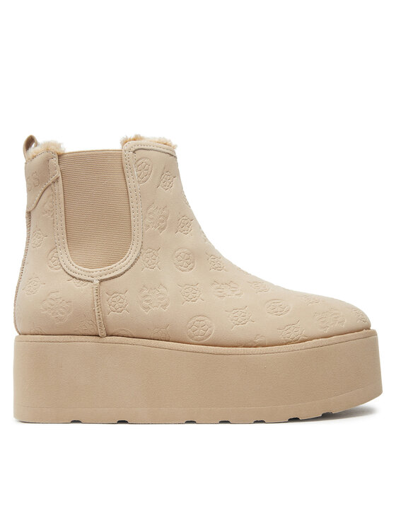 Guess Guess Polokozačky Jilaine FLFJIL FAL10 Béžová