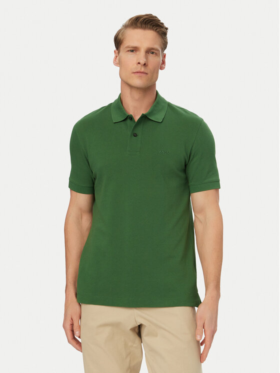 BOSS Tricou polo Pallas 50553564 Verde Regular Fit