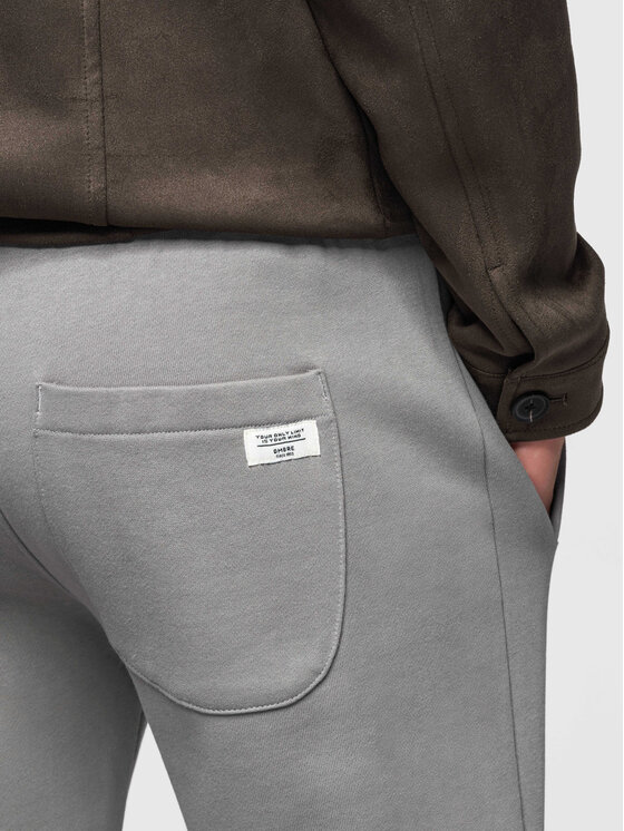 Ombre Ombre Spodnie dresowe OM-PABS-0304 Szary Slim Fit