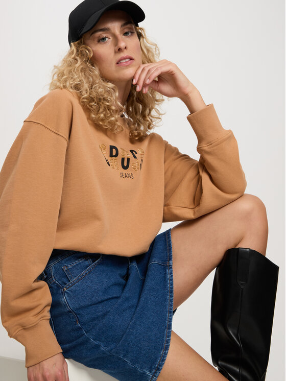 Cross Jeans Cross Jeans Bluza 65425-082 Brązowy Regular Fit