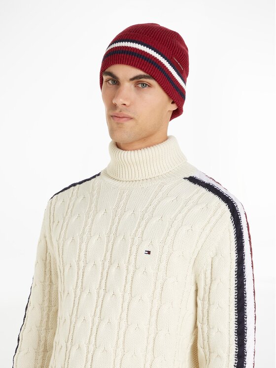 Tommy Hilfiger Tommy Hilfiger Cepure Corporate Beanie AM0AM11484 Sarkans