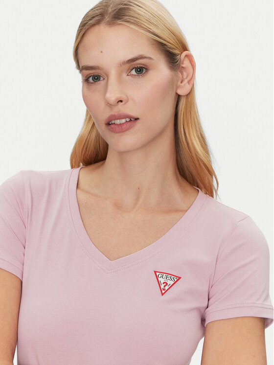 Guess Guess Tričko W2YI45 J1314 Ružová Slim Fit