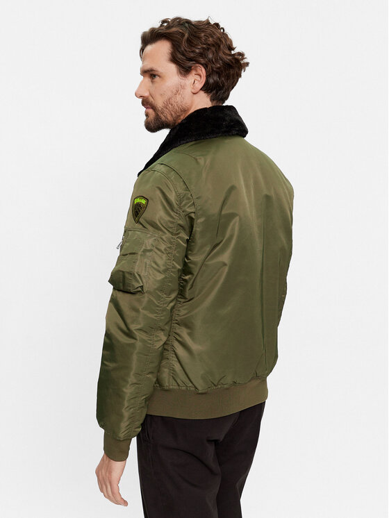 Blauer Blauer Μπόμπερ μπουφάν 23WBLUC02132 Πράσινο Regular Fit