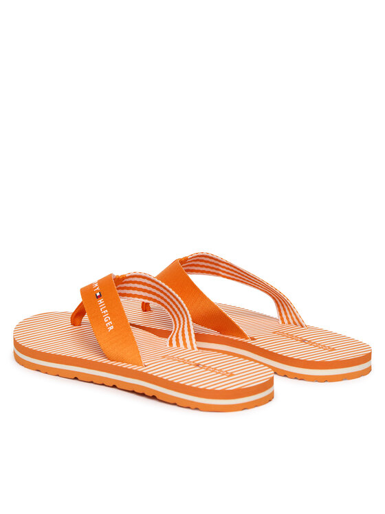 Tommy Hilfiger Tommy Hilfiger Flip-flops Th Ithaca Stripe Summer Sandal FW0FW09192 Narancssárga