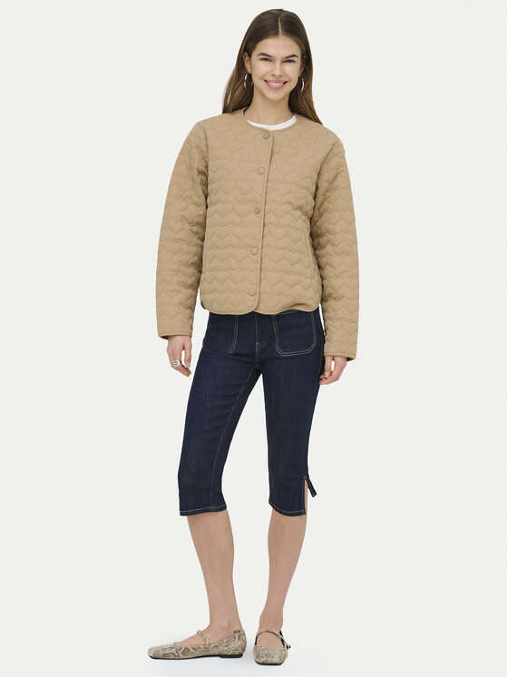 ONLY ONLY Преходно яке Heart 15366265 Бежов Regular Fit