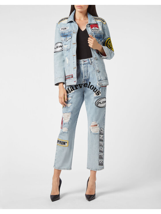PHILIPP PLEIN PHILIPP PLEIN Jeansy 7635 Niebieski jasny Loose Fit