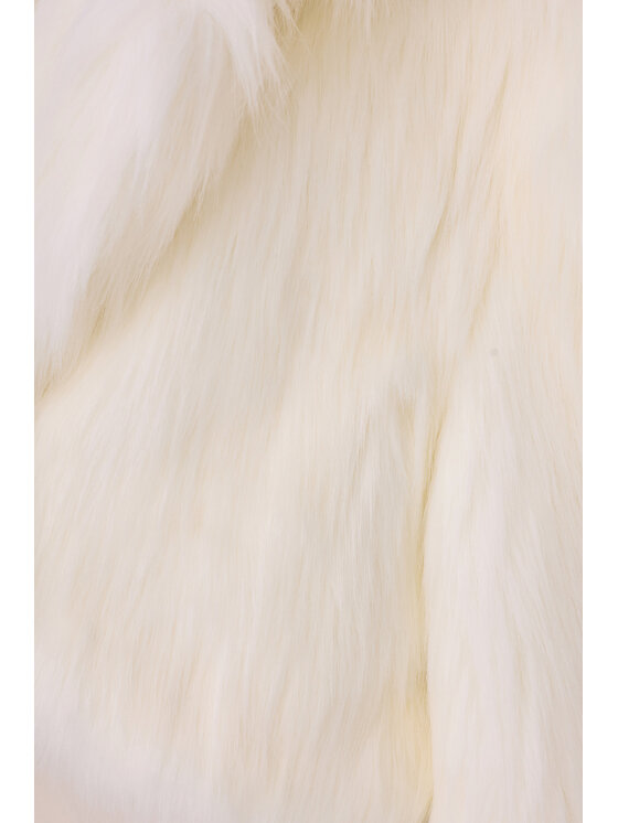 Epuzer Epuzer Kurtka przejściowa White faux fur Biały Standard Fit