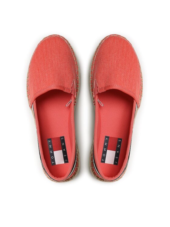 Tommy Jeans Espadrilles Tjw Flatform Webbing Espadrille EN0EN02362 Corail