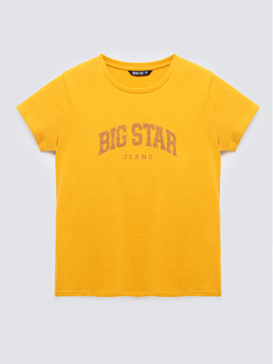 BIG STAR BIG STAR T-Shirt RAMILA Żółty Basic Fit