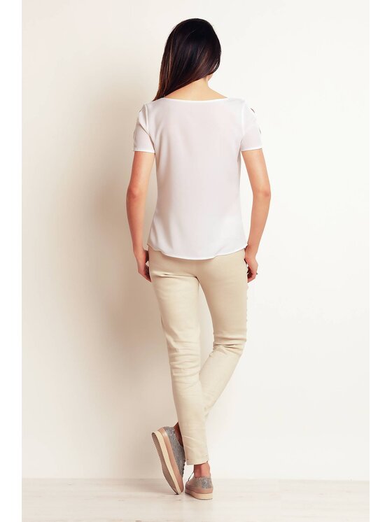 Infinite You Infinite You Bluzka M098 Écru Basic Fit