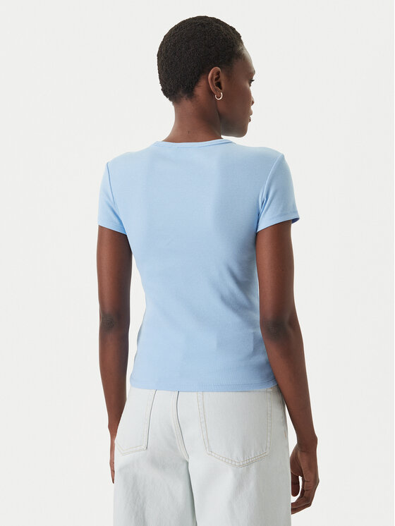 Tommy Jeans Tommy Jeans T-Shirt Essential DW0DW17383 Błękitny Slim Fit