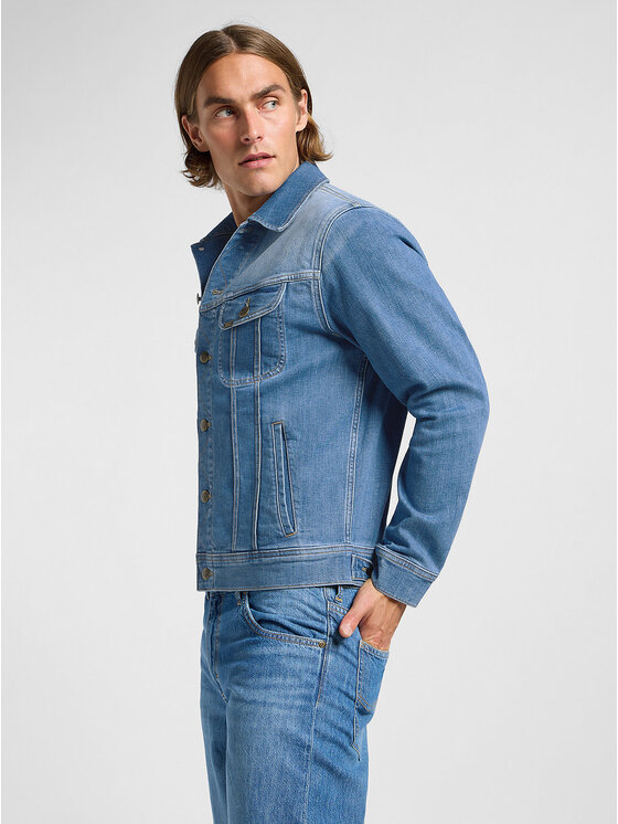 Lee Lee Kurtka jeansowa RIDER JACKET Niebieski Regular Fit