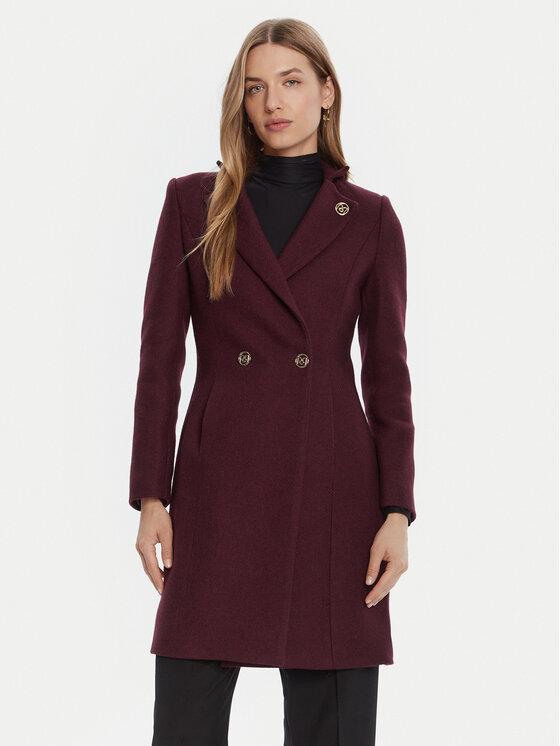 Rinascimento Rinascimento Volneni plašč CFC0126218003 Bordo rdeča Regular Fit