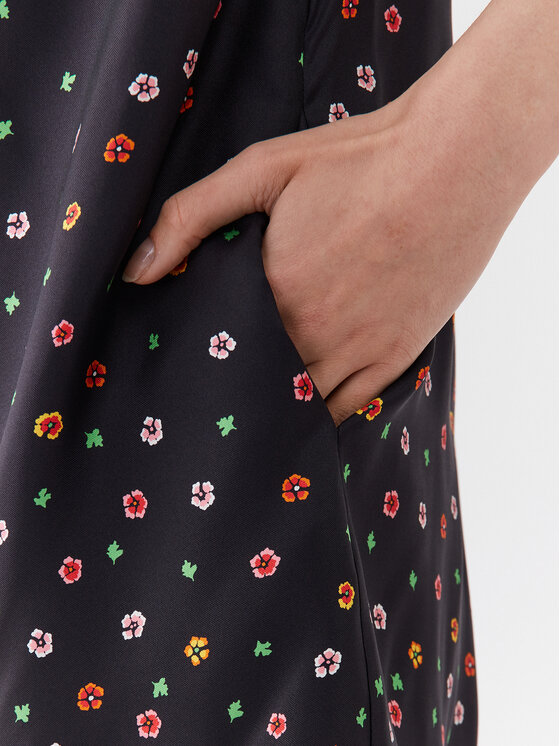 Red Valentino Red Valentino Ежедневна рокля 2R3VAGU5 Черен Relaxed Fit