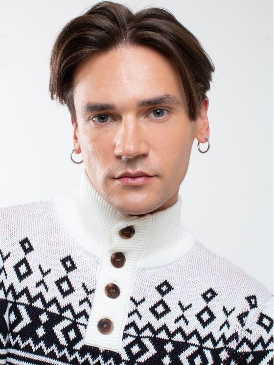 BIG STAR BIG STAR Sweter KRISTOF_906_160 Czarny Basic Fit