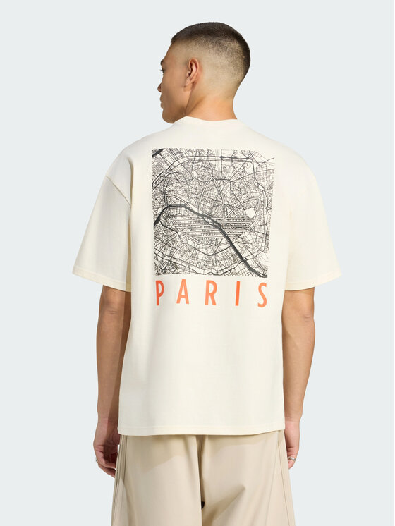 adidas adidas T-Shirt 172516 Kremowy Loose Fit